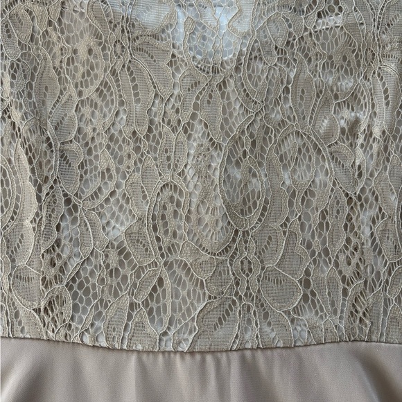 SHEIN Lace Bodice Midi Dress -Nude - Picture 7 of 8